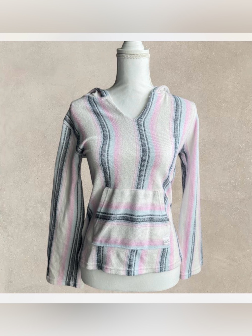 Roxy Hoodie Pull Over Pastel Boho Small